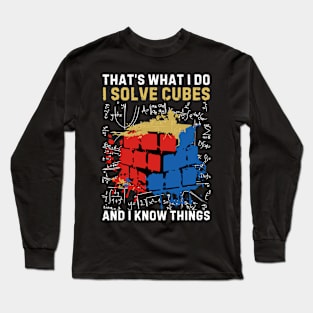 Rubiks Cube Solving Long Sleeve T-Shirt